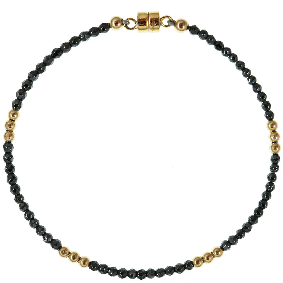 Dainty Gold-Dusted Clarity Bracelet | Hematite and Gold