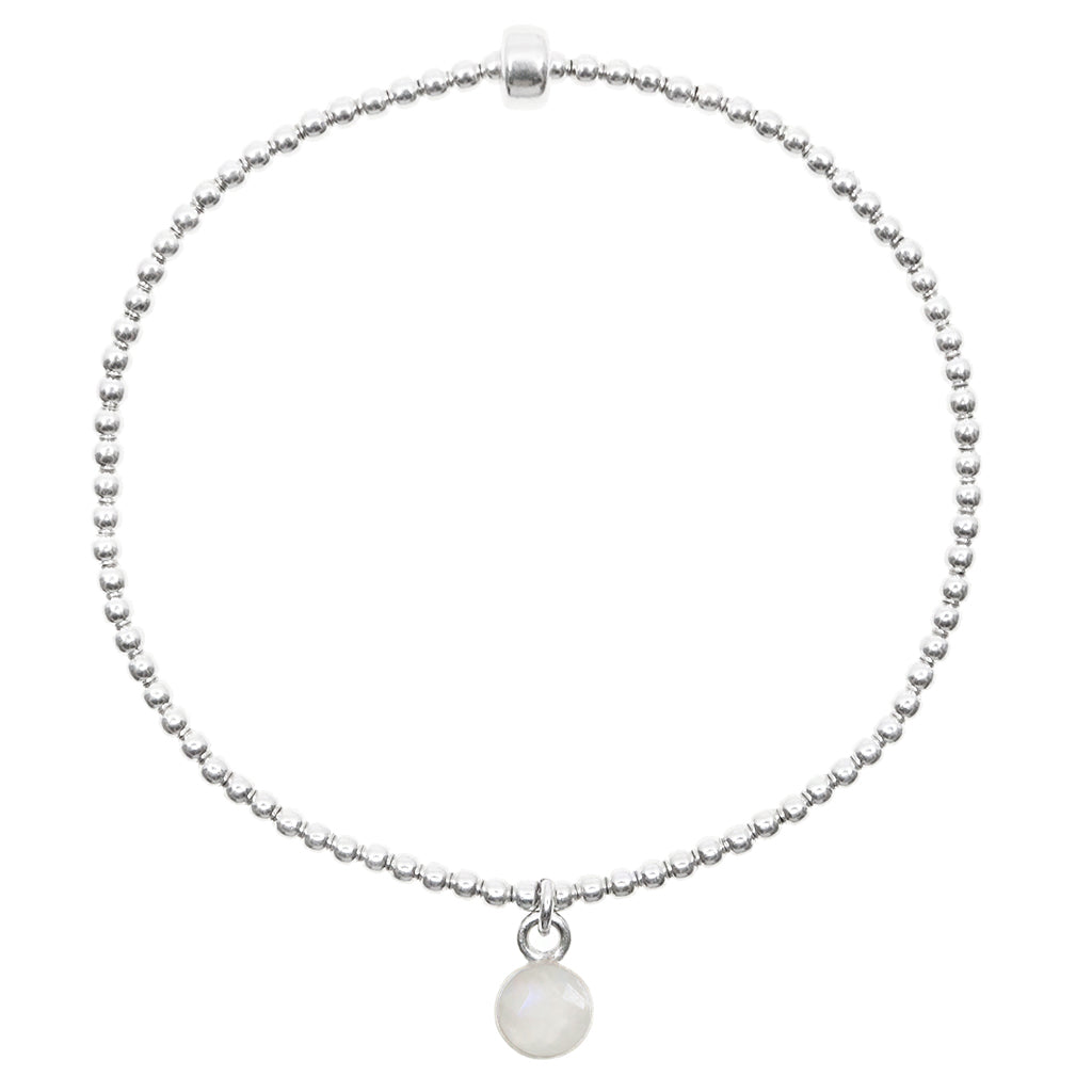 Charmed by Intuition Mini Bracelet | Moonstone and Silver