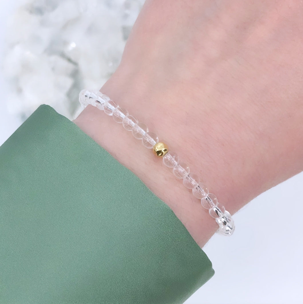 Clear deals quartz anklet