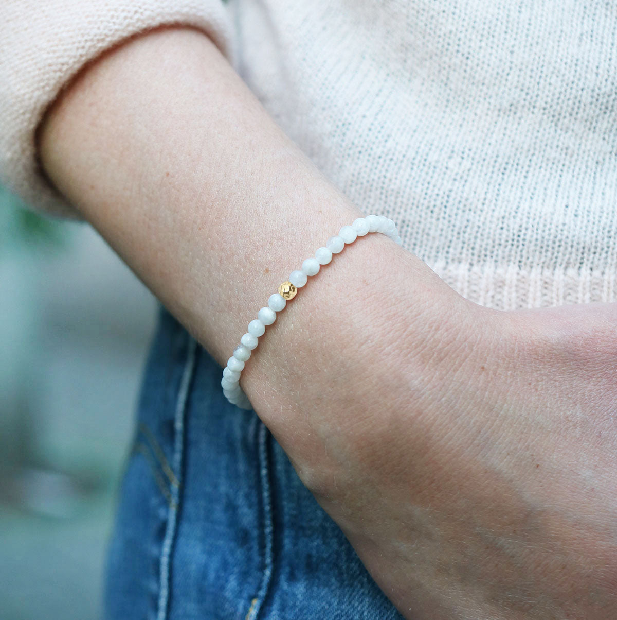 Dainty Balance and Intuition Bracelet | Moonstone