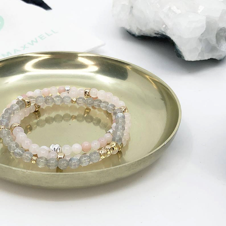 Dainty Hope Luxe Bracelet | Green Moonstone