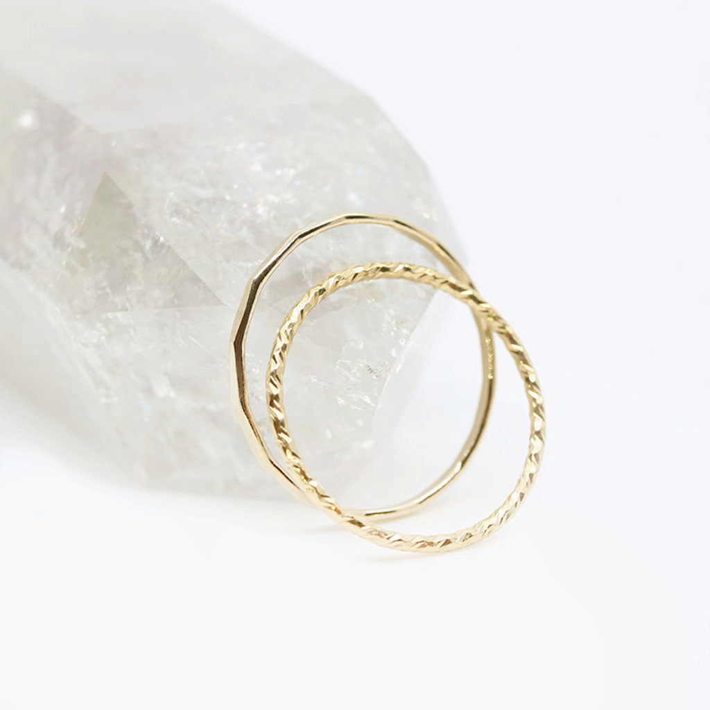 Dainty Gold Ring Duo
