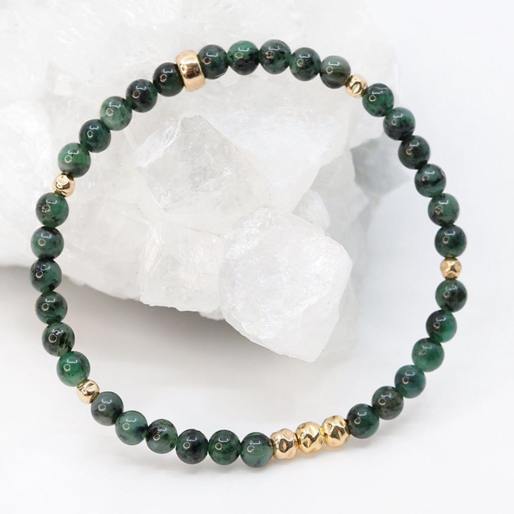 Dainty Integration Luxe Bracelet | Black Rutilated Quartz
