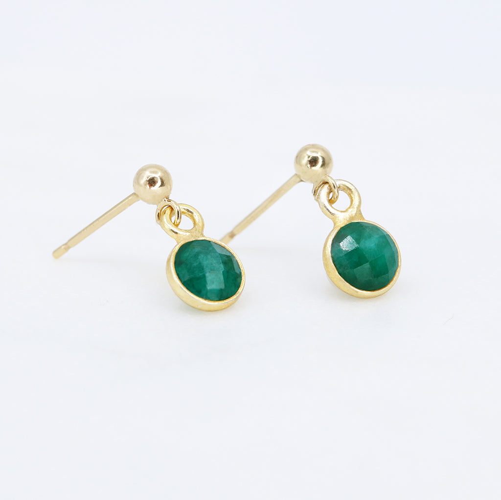 Compassion Earrings | Emerald and Gold