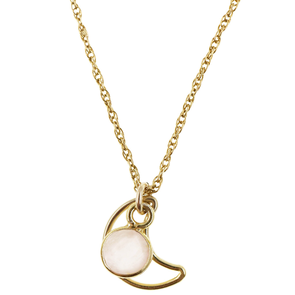 Lovebeam Necklace | Rose Quartz and Gold