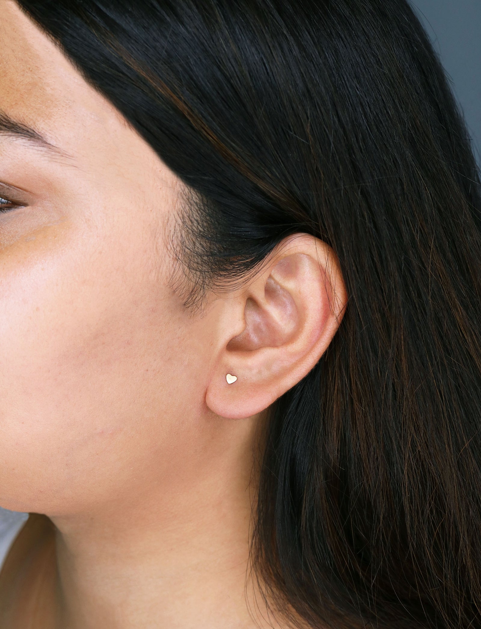 Tiny Golden Heart Earrings